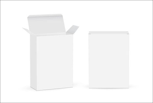 Two White Cardboard Boxes Mockup