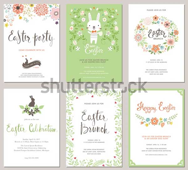 Typographic Easter Party Invitation Template