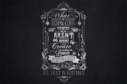 Typography Chalkboard Poster Template
