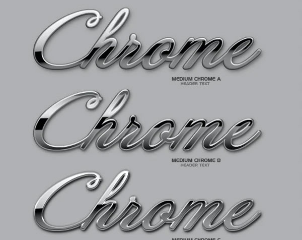 Ultimate Chrome Photoshop Styles