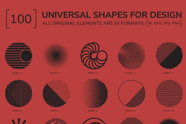Universal Abstract Geometric Shapes