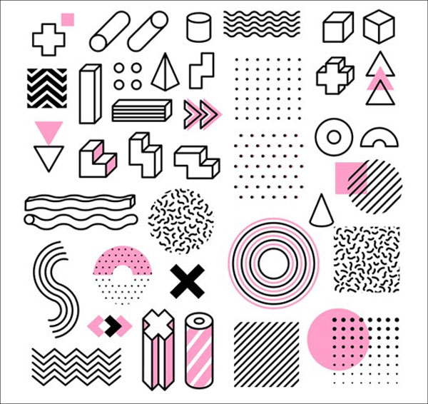 Universal Trend Abstract Geometric Shapes