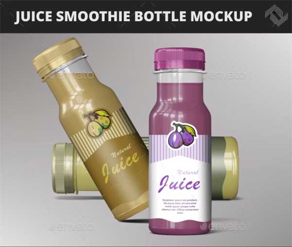 Smoothie Bottle Juice Mockup