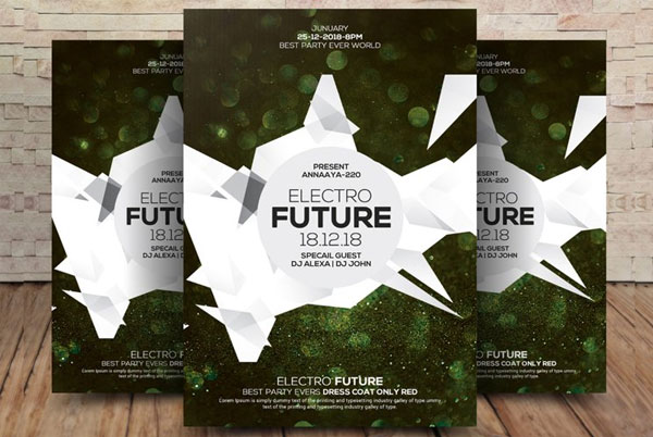 Urban Electro Future Party Flyer