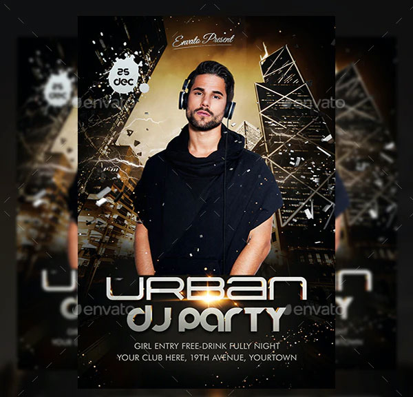 Urban Guest Party Psd Flyer