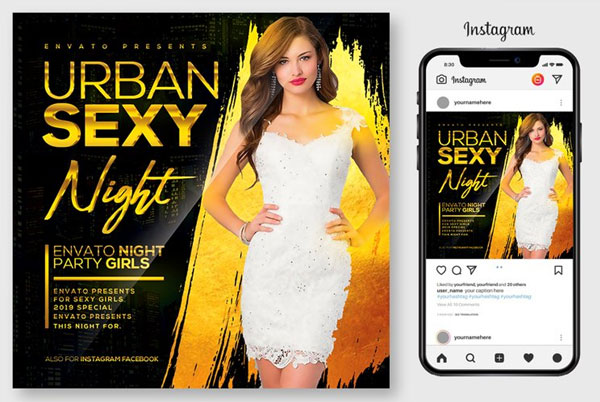 Urban Ladies Night Flyer Template