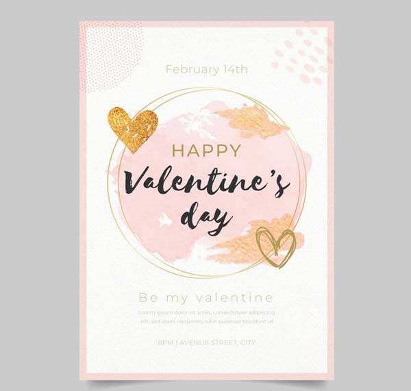 Valentine's Day Greeting Card Template Free