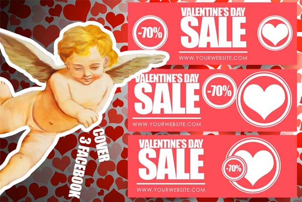 Valentine's Day Sale Facebook Banner