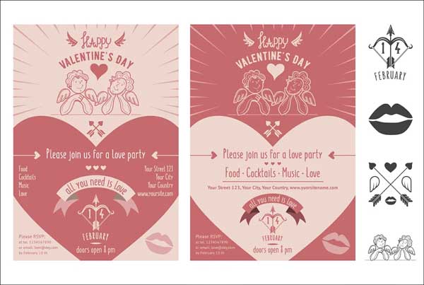 Valentine's Day invitation card