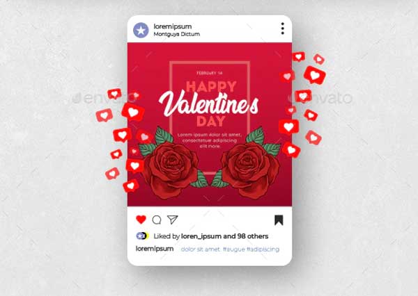 Valentines Day Instagram and Facebook Banner