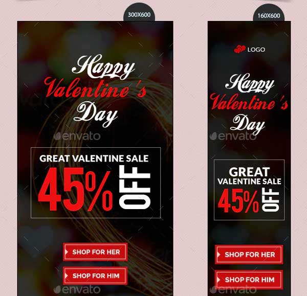 Valentines Day Sale Banners