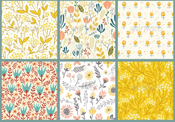 Vector Flowers Patterns