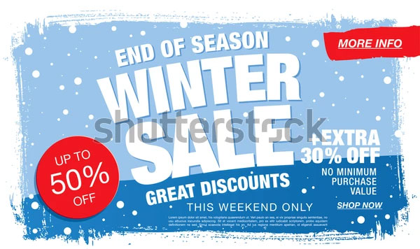Vector Illustration Winter Sale Banner