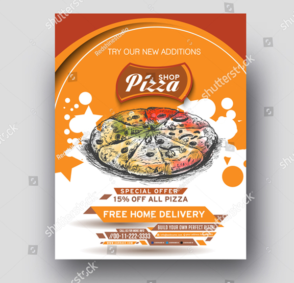 Vector Pizza Shop Flyer Template