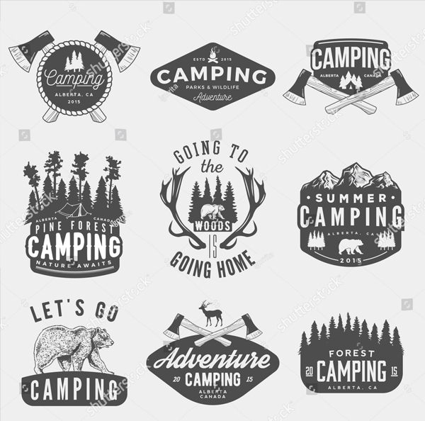 Vector Set of Camping Logos