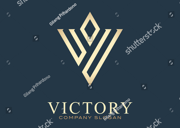 Vector Victory Logo Template Design