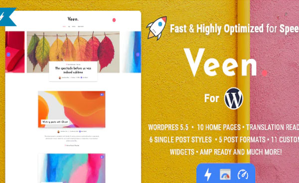 Veen - Minimal & Lightweight Blog for WordPress