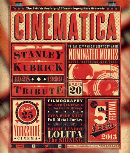 Vintage Film Festival Poster and Flyer Template