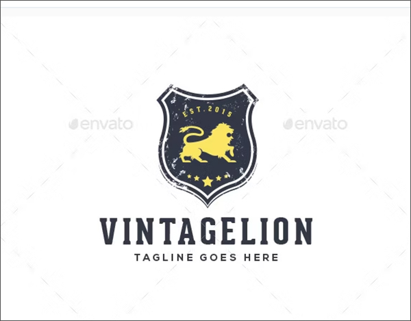 Vintage Lion Logo Template