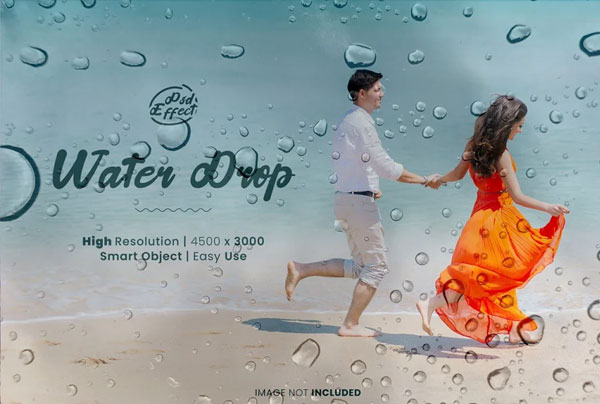 Water Drop Photo Effect PSD Action