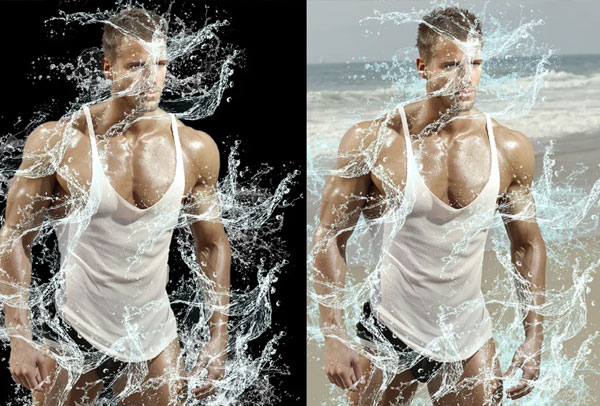 Water Splash Photoshop Action Template
