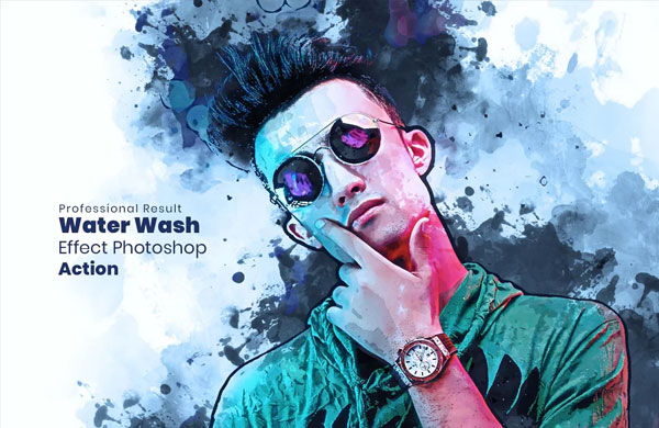 Water Wash Photoshop Actions