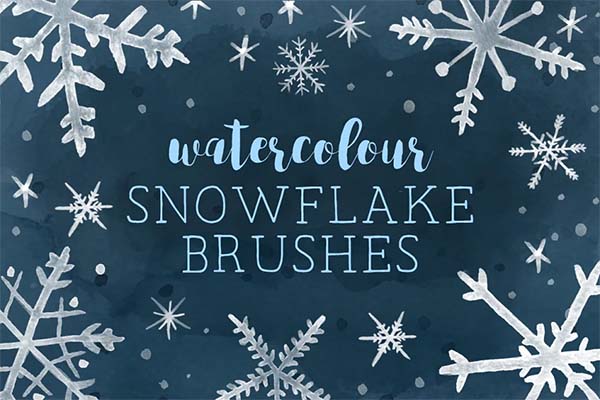 Watercolor Snowflake Brushes
