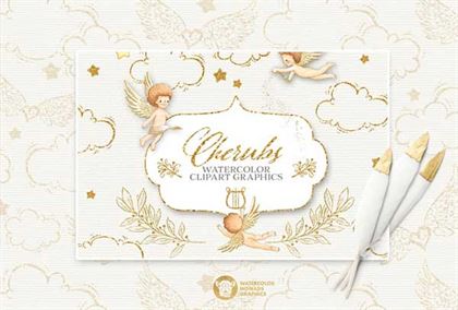 Watercolor Baptism Banner PSD Template