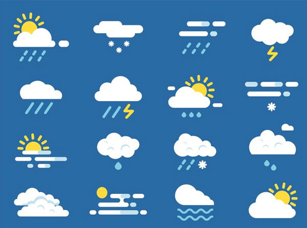 Weather Icon Set Meteo Symbols