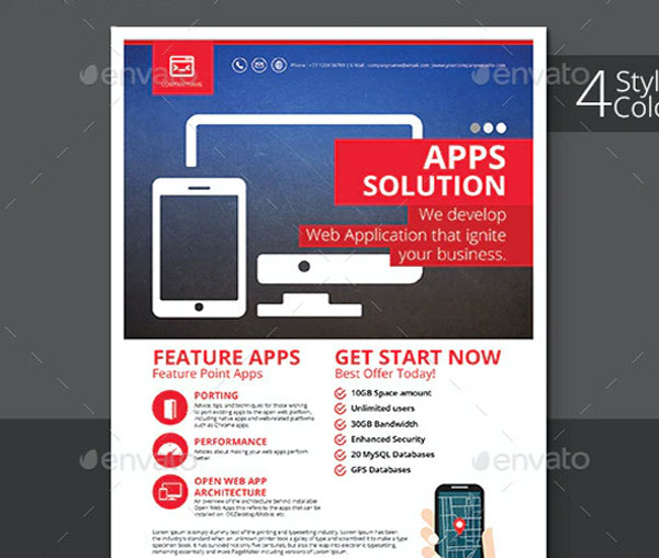Web App Solution Flyer Template