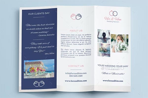 Wedding Planner A4 Letter Trifold Brochure