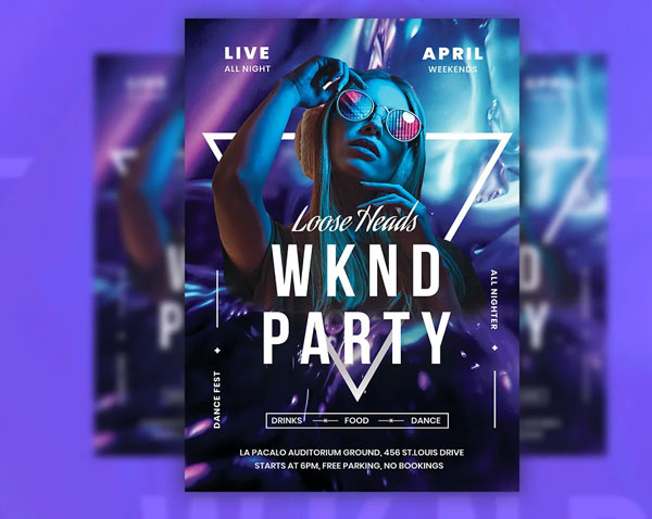 Weekend Party Flyer and Instagram Banner
