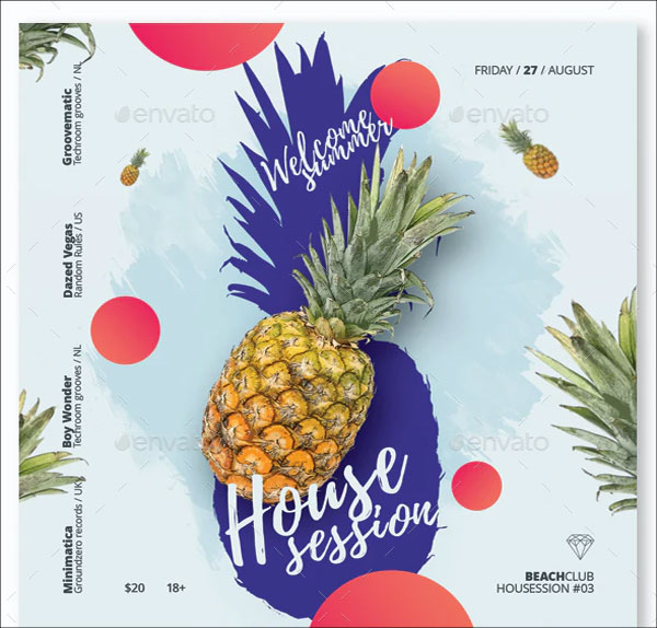 Welcome Summer - House Music Party Flyer