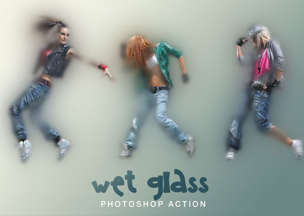 Wet Glass Photoshop Actions