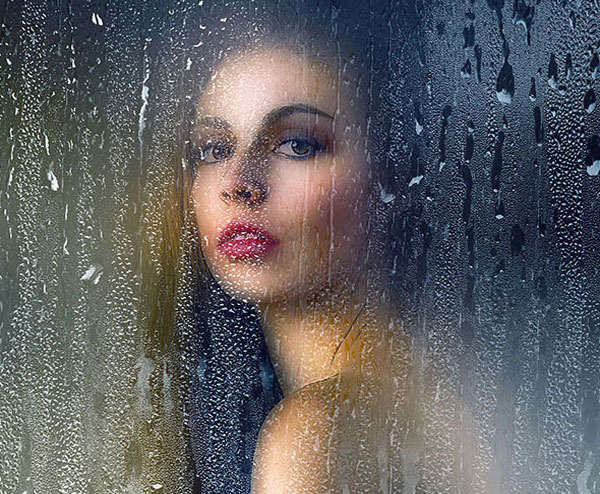 Wet Glass Rainy Day Photoshop Action