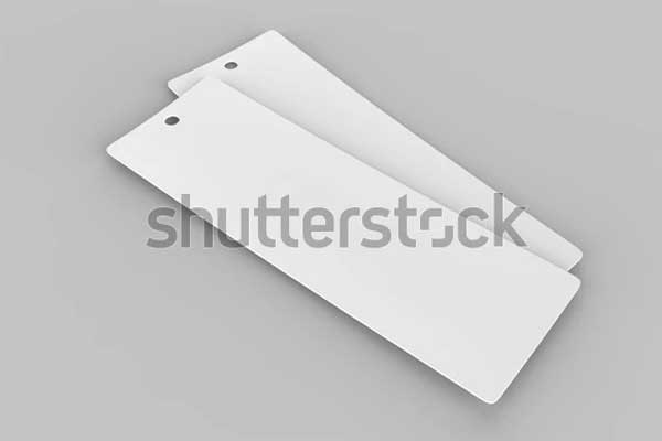 White Blank Bookmark Mockup
