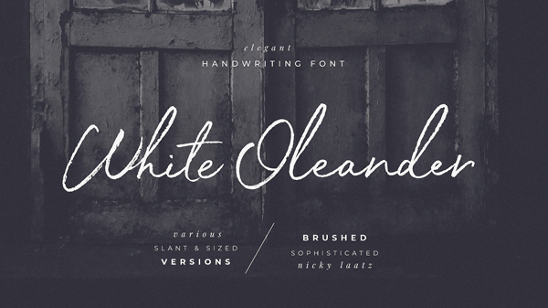 White Oleander Handwritten Font