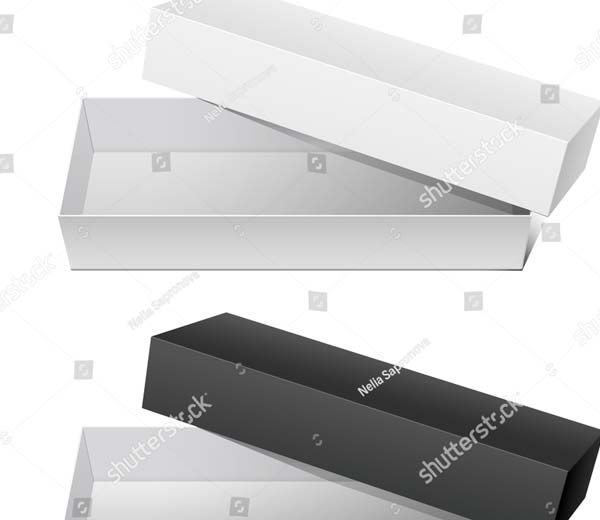 White and Black Blank Package Box