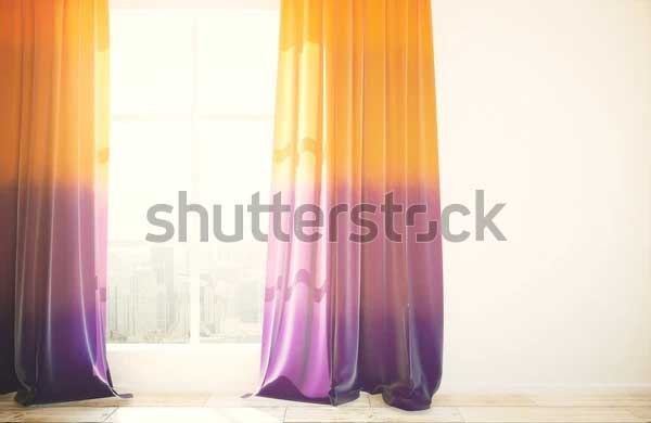 Window with Curtain Mockup