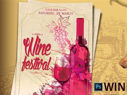 Wine Festival Flyer And Poste Template