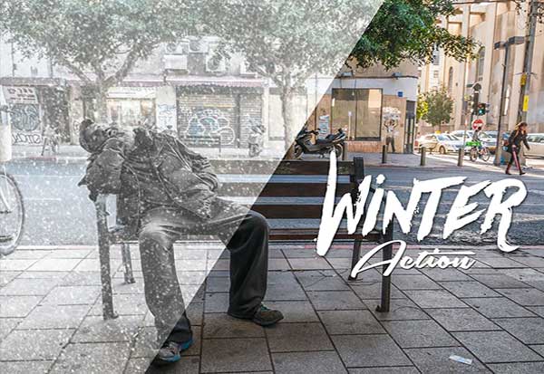Winter Photoshop Action Template