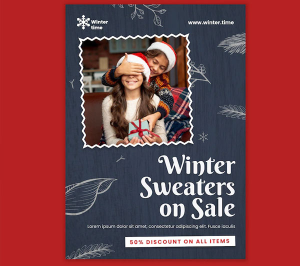 Winter Sale Flyer Free Template