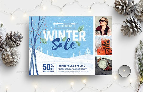 Winter Sale Flyer Template For Photoshop