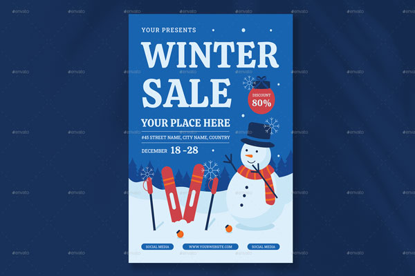 Winter Sale Flyer Templates Set
