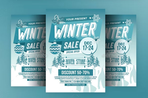 Winter Sale Offer Flyer Template
