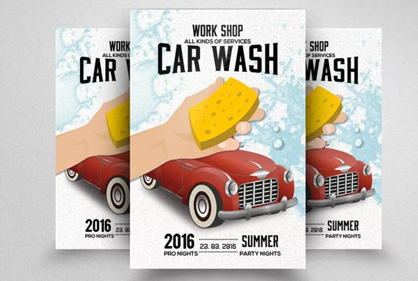 Work Shop Car Wash Service Flyer