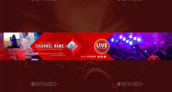 Youtube Channel Art Template Psd Free Download - Use our youtube banner ...