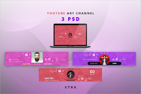 Youtube Art Channel Banners