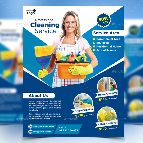 Cleaning Flyers Free & Premium Adobe Illustrator formats