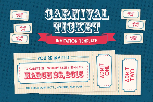 Free Printable Carnival Themed Invitations Carnival